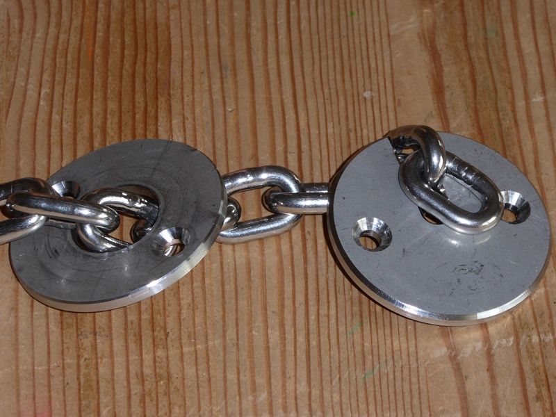 Fiksering disc for kjettinger 