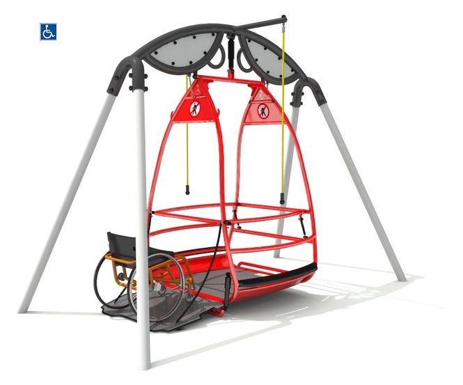 Hovedbilde XL Huske for rullestolbrukere ...